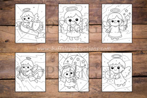 Angels Color By Numbers Book for Kids