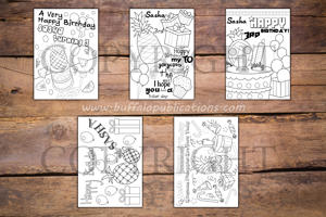 Pineapple Theme Personalized Birthday Coloring Book