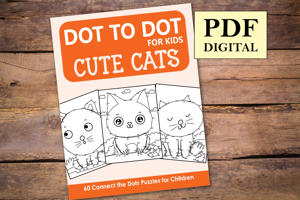 Cute Cats Dot to Dot for Kids