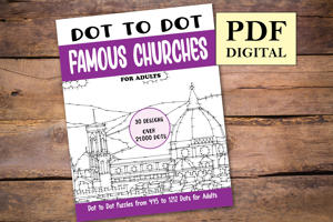 Dot to Dot Famous Churches for Adults