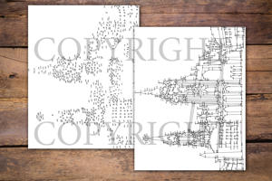 Dot to Dot Famous Churches for Adults