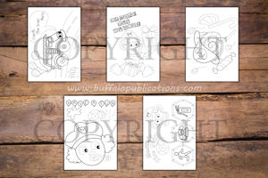 Fire Truck Theme Personalized Birthday Coloring Book