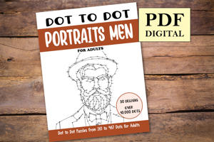 Dot to Dot Portraits Men for Adults