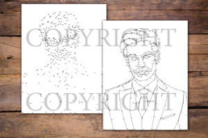 Dot to Dot Portraits Men for Adults