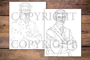 Dot to Dot Portraits Men for Adults