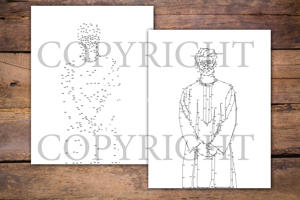Dot to Dot Portraits Men for Adults