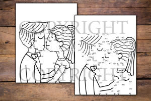 Wedding Dot to Dot for Kids