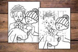 Wedding Dot to Dot for Kids