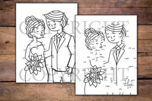 Wedding Dot to Dot for Kids
