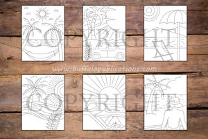 Minimalist Beaches Coloring Book