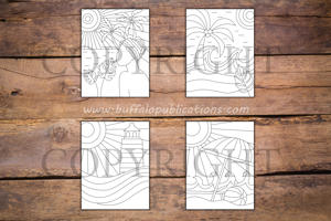 Minimalist Beaches Coloring Book