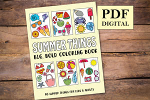 Summer Things Big and Bold Coloring Book