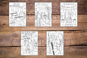 Watermelon Theme Personalized Birthday Coloring Book