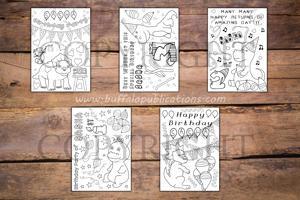 Dinosaur Theme Personalized Birthday Coloring Book