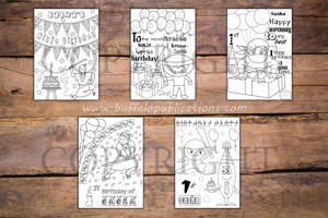 Ninja Theme Personalized Birthday Coloring Book