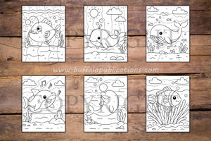 Ocean Animals Color By Numbers Book for Kids