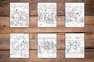 Ocean Animals Color By Numbers Book for Kids