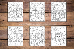 Ocean Animals Color By Numbers Book for Kids