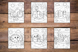 Ocean Animals Color By Numbers Book for Kids