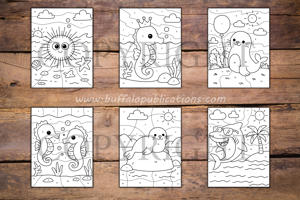 Ocean Animals Color By Numbers Book for Kids