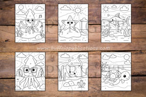 Ocean Animals Color By Numbers Book for Kids