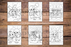 Bible Color By Numbers Book for Kids