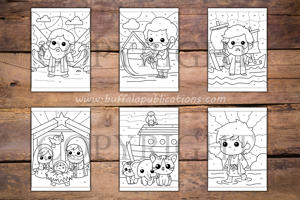 Bible Color By Numbers Book for Kids