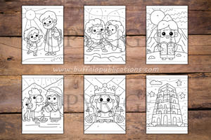 Bible Color By Numbers Book for Kids