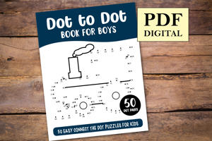 Boys Dot to Dot Book for Kids