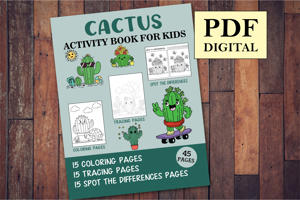 Cactus Activity Book for Kids