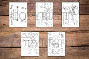Pirate Theme Personalized Birthday Coloring Book