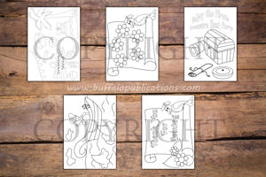 Pirate Theme Personalized Birthday Coloring Book