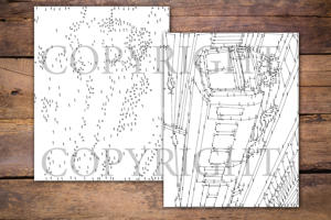 Dot to Dot Trains for Adults