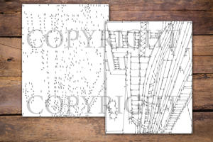 Dot to Dot Trains for Adults