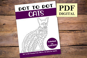 Dot to Dot Cats for Adults
