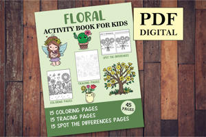 Floral Activity Book for Kids