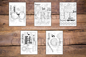 Sunflower Theme Personalized Birthday Coloring Book