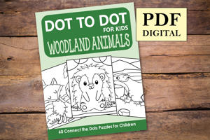 Woodland Animals Dot to Dot for Kids