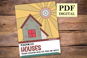 Minimalist Houses Coloring Book