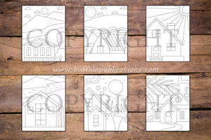 Minimalist Houses Coloring Book