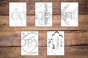 Teacher Theme Personalized Birthday Coloring Book