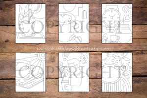 Minimalist Coffee Time Coloring Book