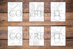 Minimalist Coffee Time Coloring Book