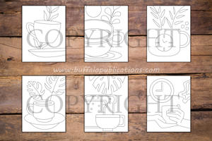 Minimalist Coffee Time Coloring Book