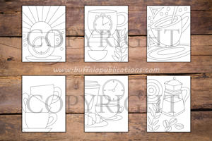 Minimalist Coffee Time Coloring Book
