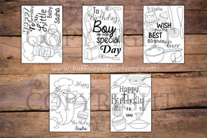 Cooking Theme Personalized Birthday Coloring Book