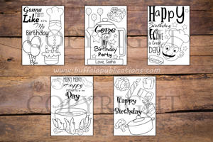 Cooking Theme Personalized Birthday Coloring Book