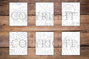 Minimalist Farm Life Coloring Book