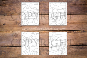 Minimalist Farm Life Coloring Book