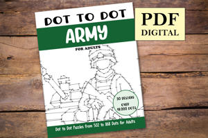 Dot to Dot Army for Adults
